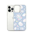 Stylish Snow Bunny iPhone® Clear Case, featuring a cute design and durable protection from scratches and dirt.
