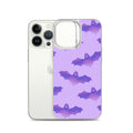 Morrigan iPhone® Clear Case showcases a stylish bat design, offering superior protection and easy access to ports.