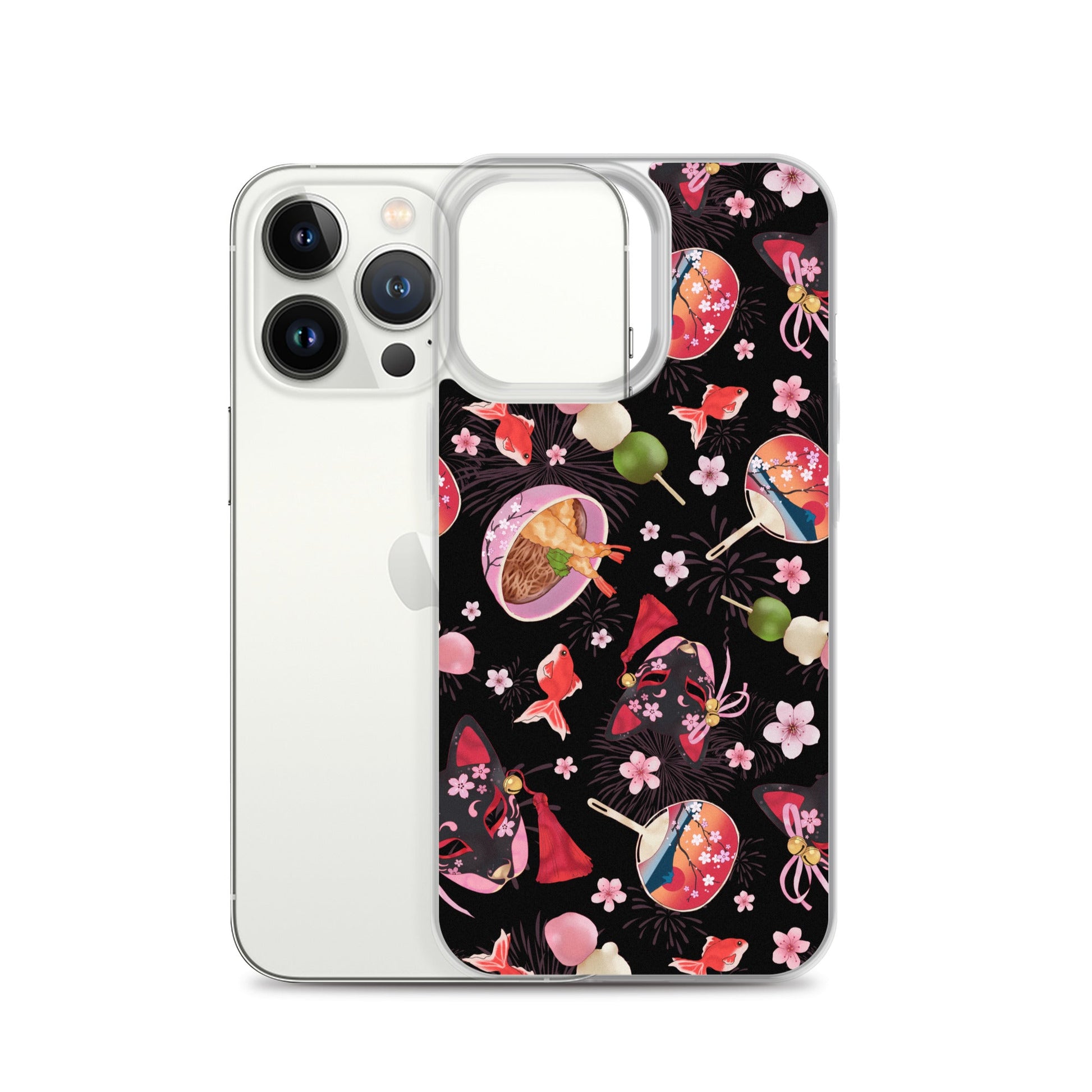Matsuri iPhone® Clear Case showcases vibrant designs while offering strong protection against scratches and dirt.