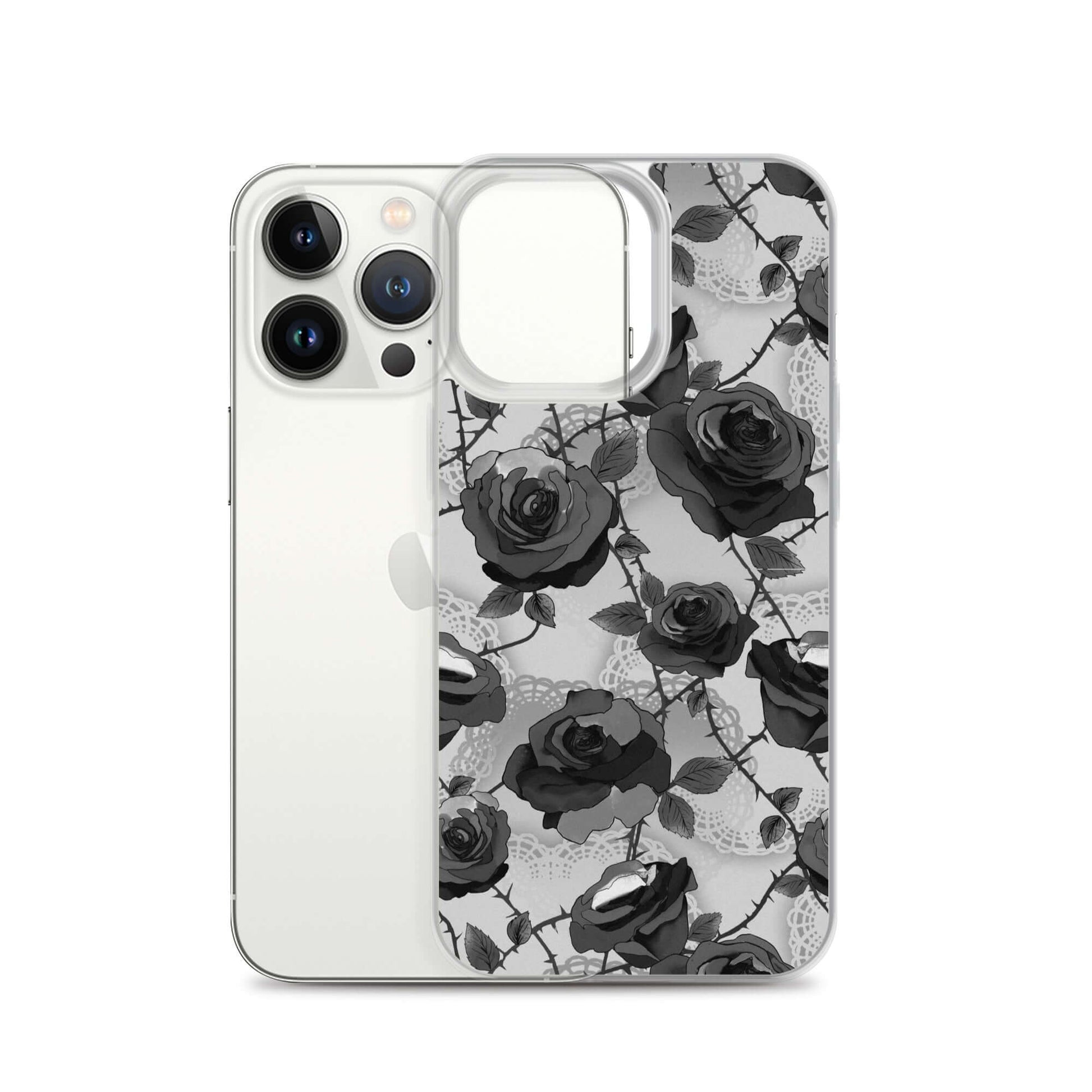 Stylish Enchanted Rose iPhone® Clear Case offers sleek protection against scratches and dirt with flexible sides.
