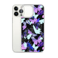 Sleek Butterfly iPhone® Clear Case with vibrant butterfly design offers protection from scratches and dust.