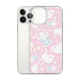 Sleek Snow Kitten iPhone® Clear Case with flexible sides protects against scratches and dirt while showcasing adorable design.