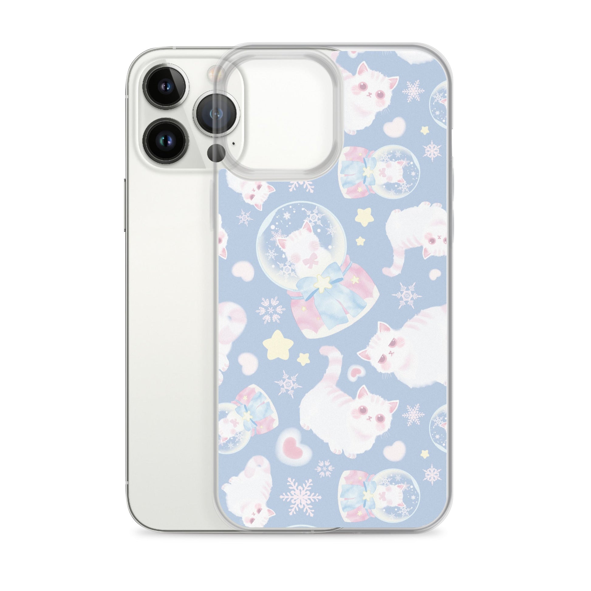 Protect your phone stylishly with the Snow Kitten iPhone® Clear Case, featuring a cute kitten design and durable build.