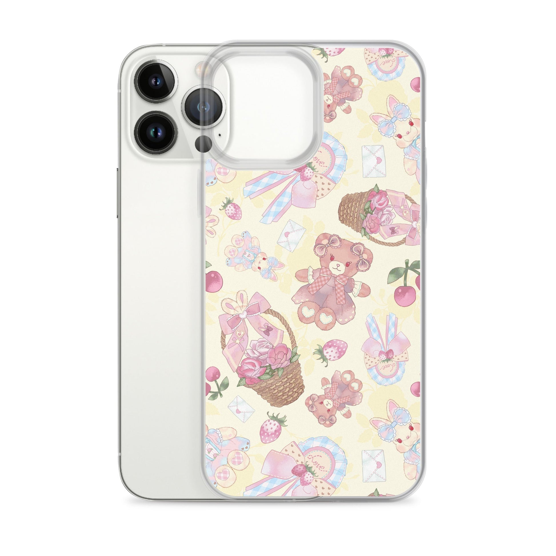 Protect your iPhone® stylishly with the Sweet Teddy iPhone® Clear Case, featuring a cute teddy bear design.
