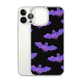 Sleek Morrigan iPhone® Clear Case showcases a stylish bat design, offering durable protection from scratches and dirt.
