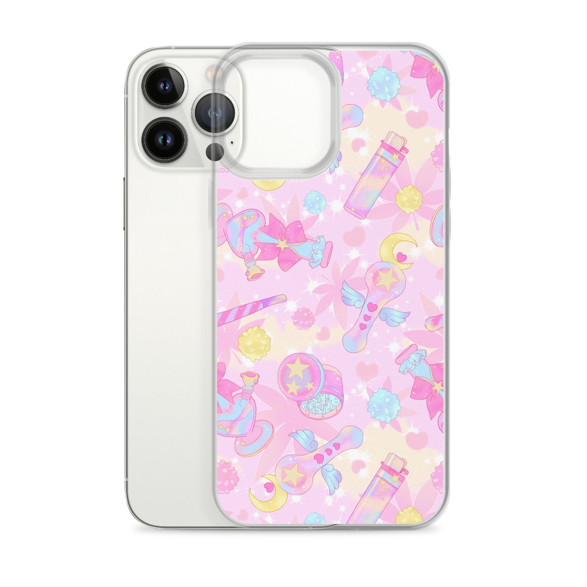Sleek Indica Magica iPhone® Clear Case with a colorful design, protecting from scratches and dirt. Perfect for style!
