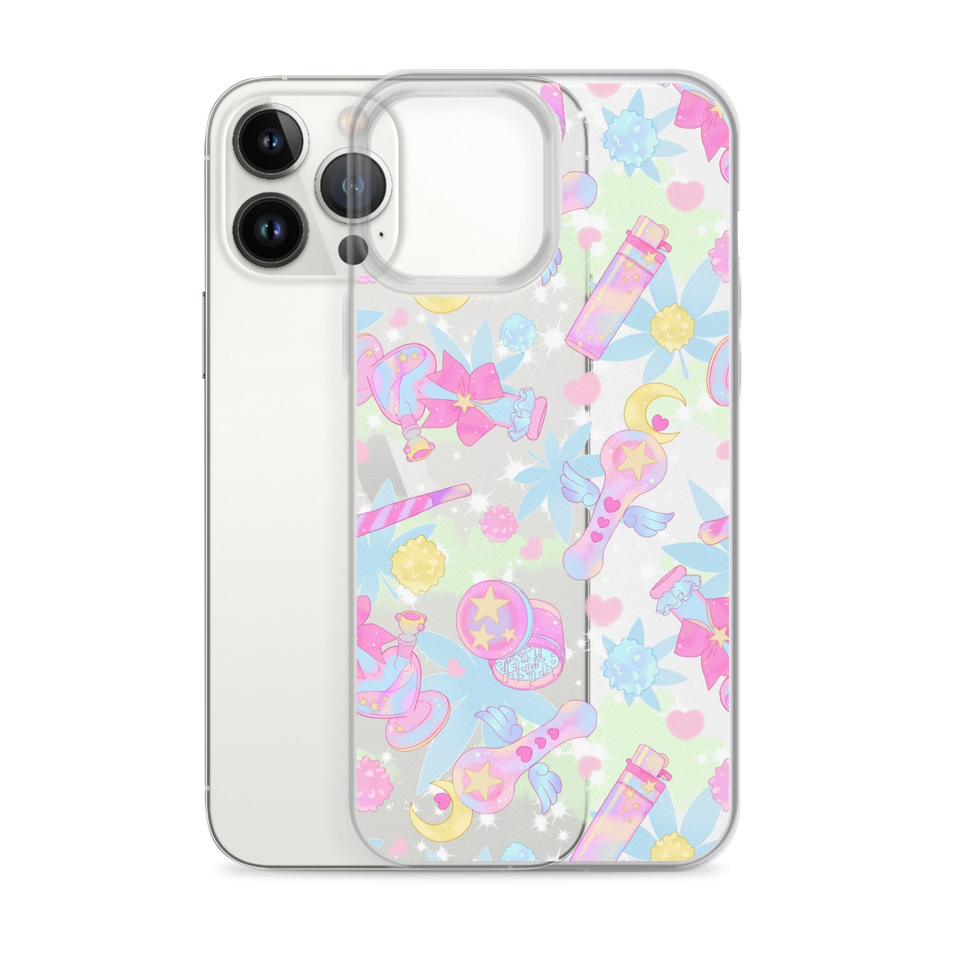 Stylish Indica Magica iPhone® Clear Case with flexible sides, protecting against scratches and dirt. Perfect for your phone!