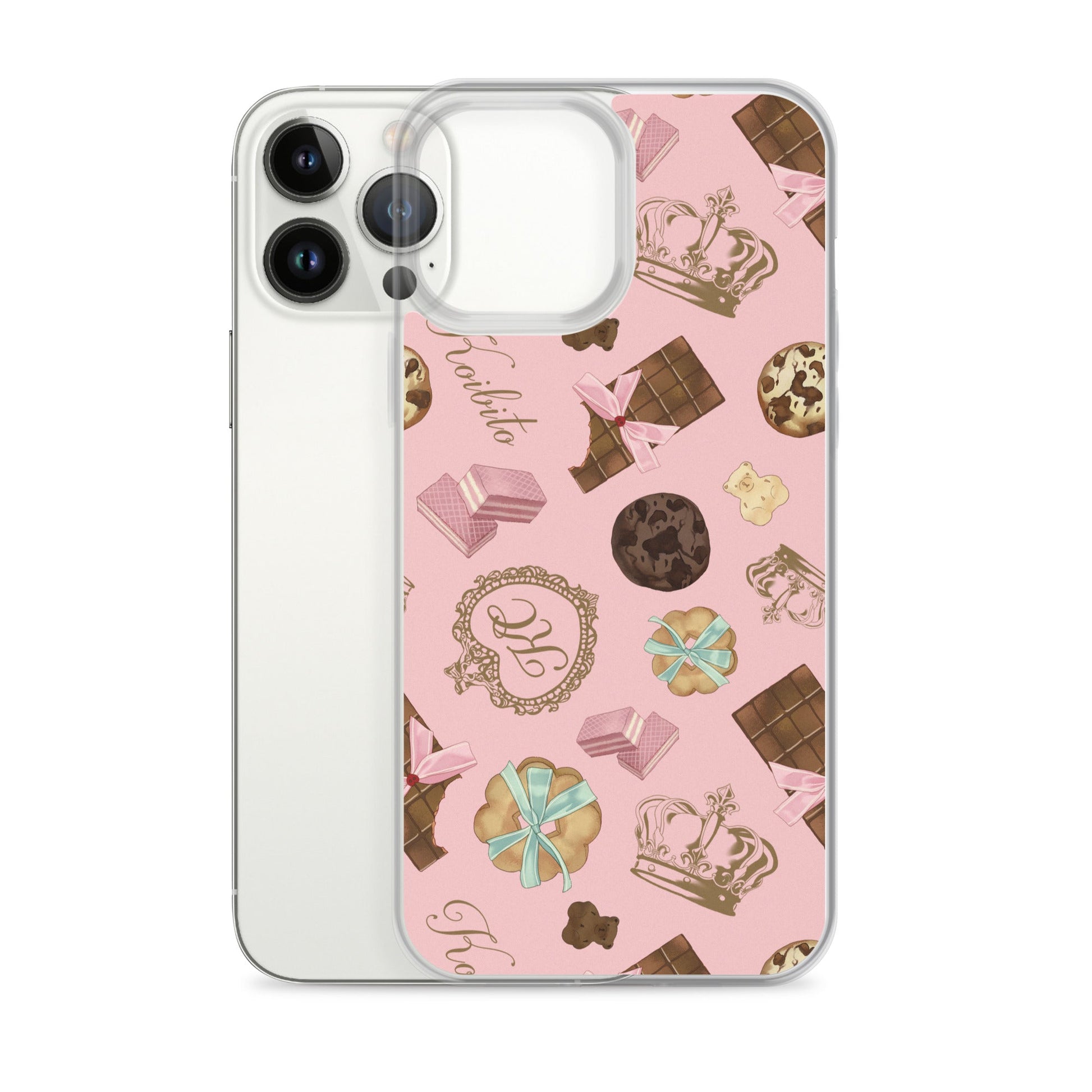 Sleek Royal Cookie iPhone® Clear Case showcasing a stylish design, protecting against scratches and dirt.