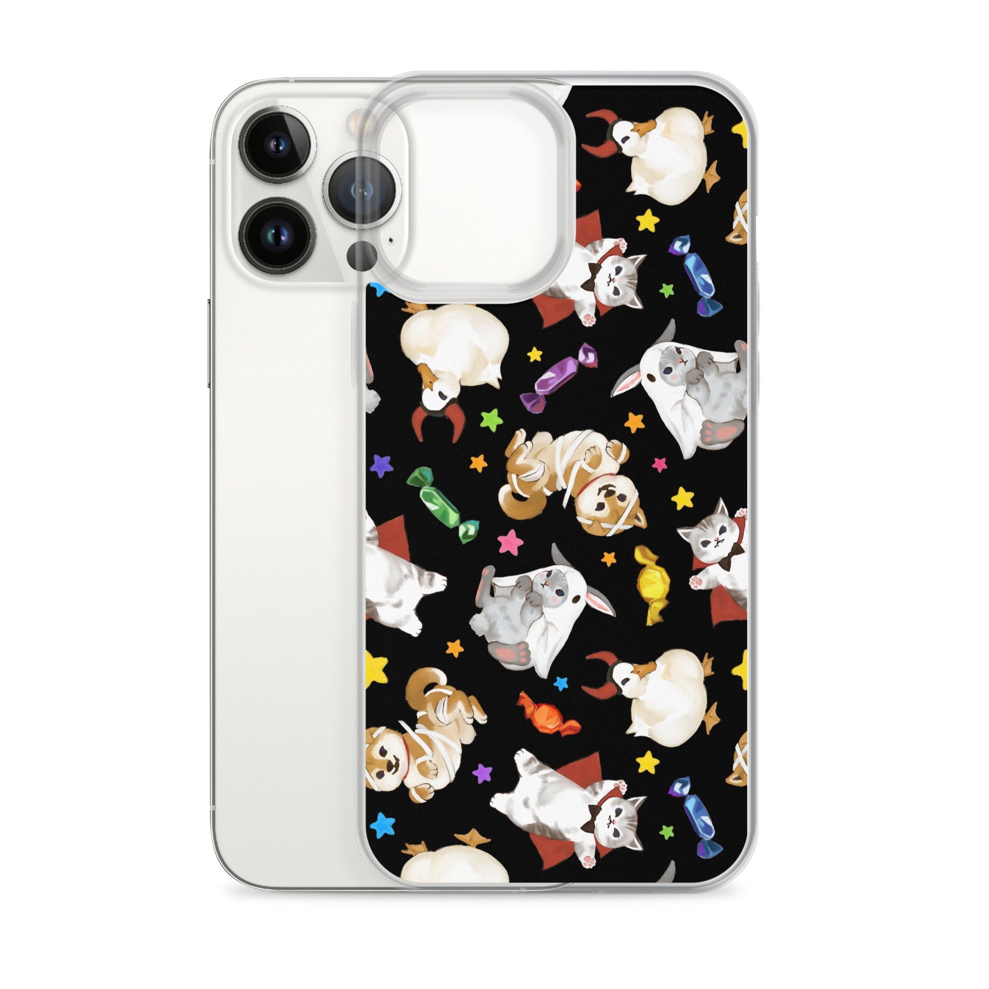 Protect your phone with the Trick or Treaters iPhone® Clear Case, featuring a fun design and durable polycarbonate back.