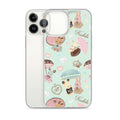Stylish Parasol Bunny iPhone® Clear Case features adorable bunnies and umbrellas, offering sleek protection for your device.
