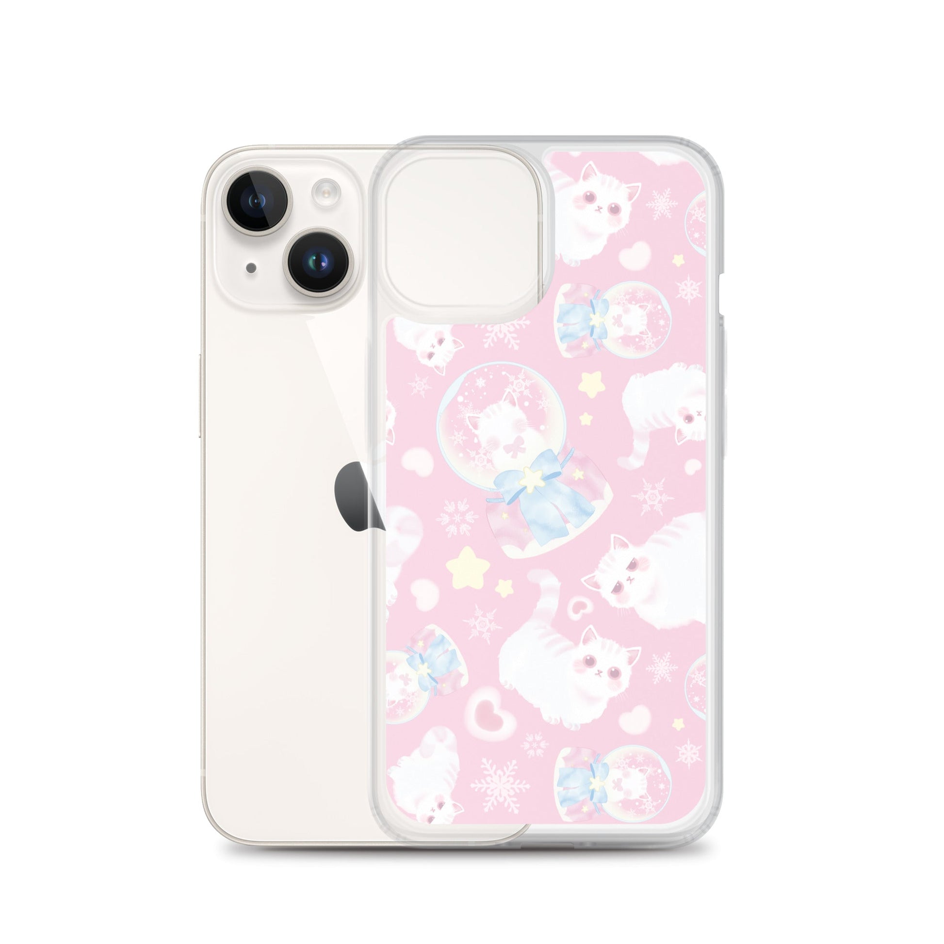Protect your iPhone® in style with the Snow Kitten iPhone® Clear Case, featuring a charming kitten design.