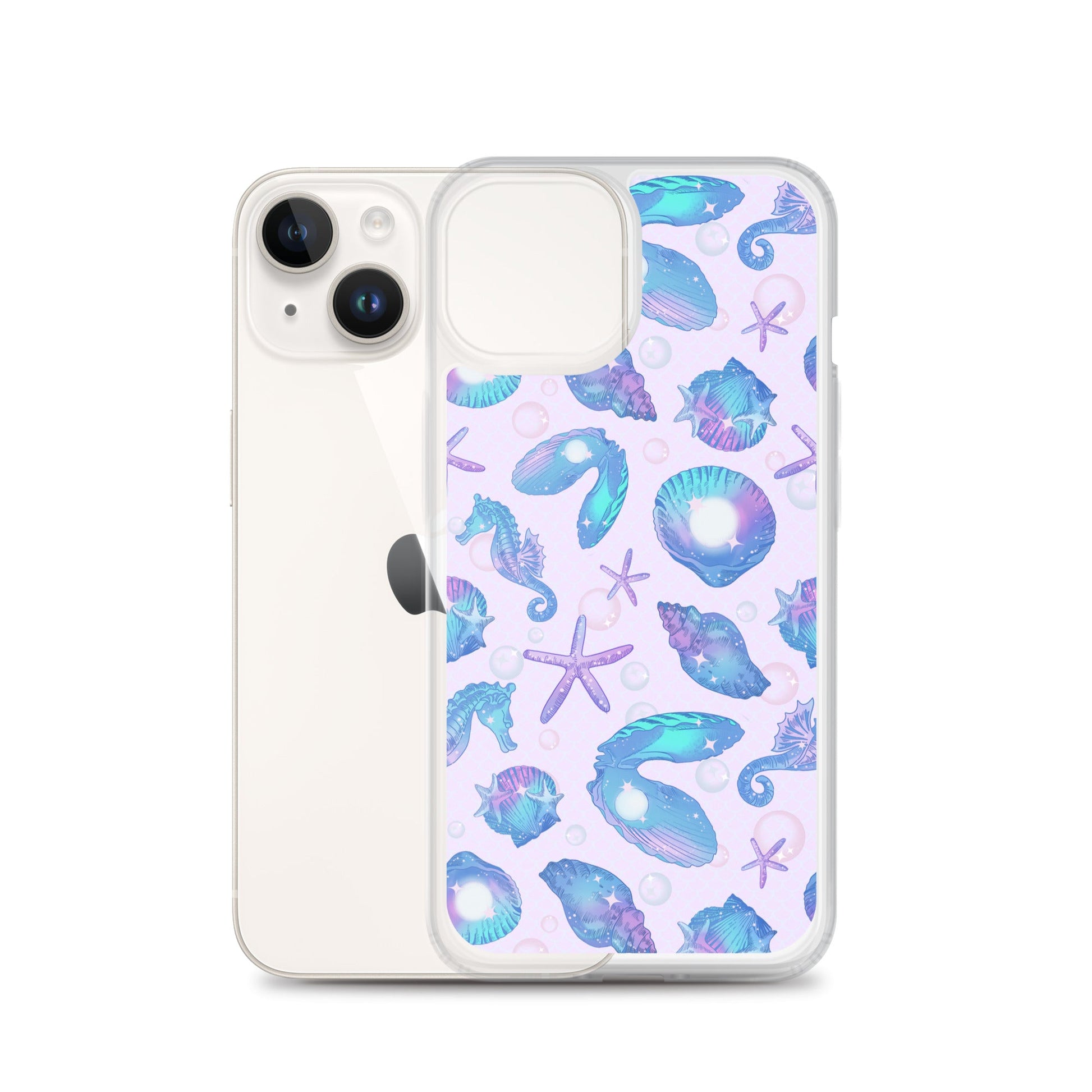 Stylish Sea Princess iPhone® Clear Case with flexible sides and solid back for ultimate protection from scratches.
