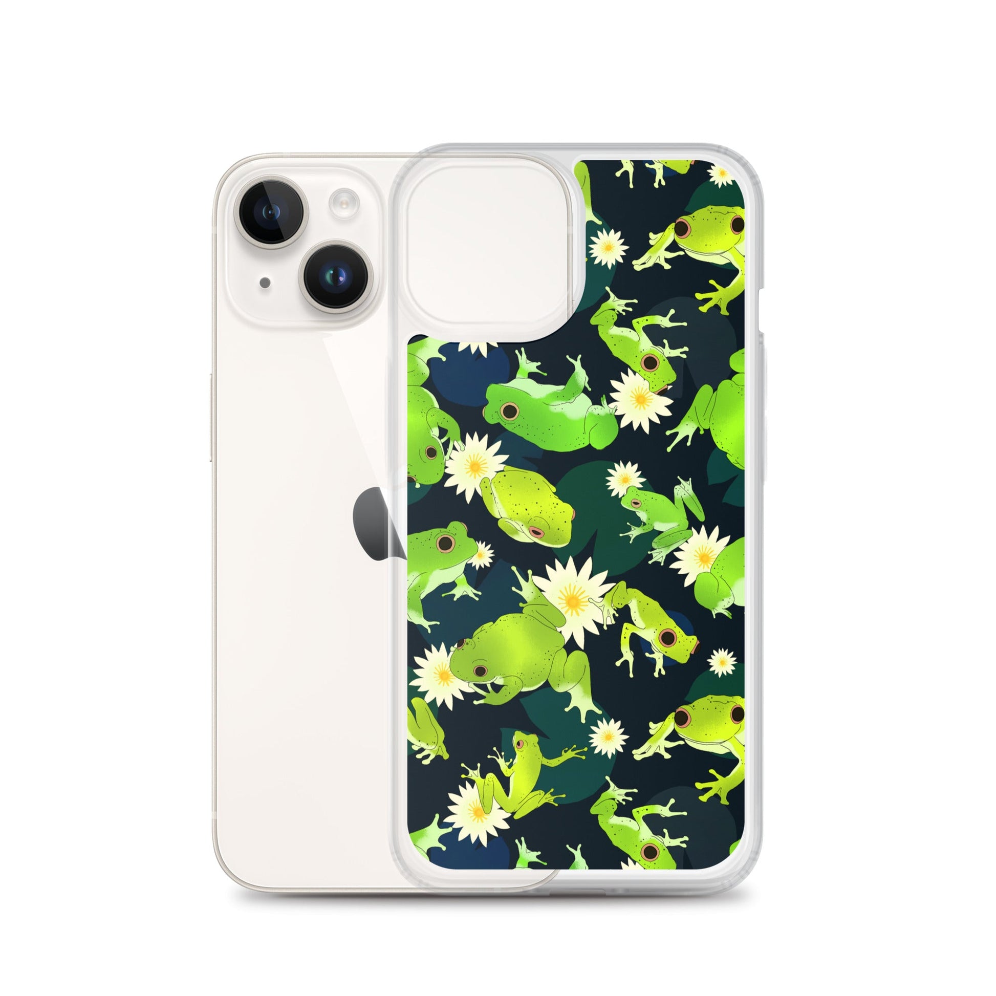 Protect your iPhone® with the stylish Kero-kero iPhone® Clear Case, featuring a vibrant frog design.
