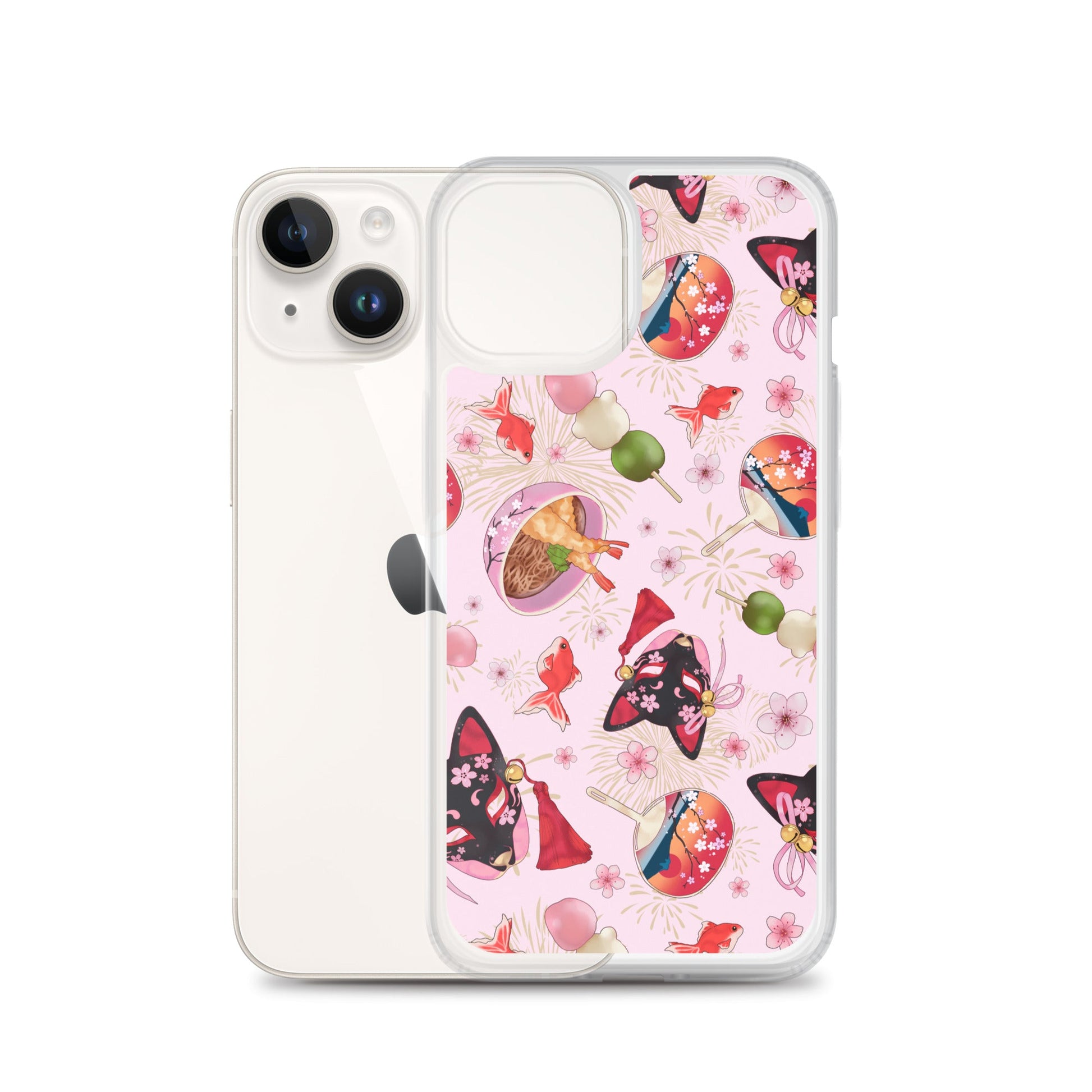 Matsuri iPhone® Clear Case showcases vibrant designs while offering protection from scratches and dust.