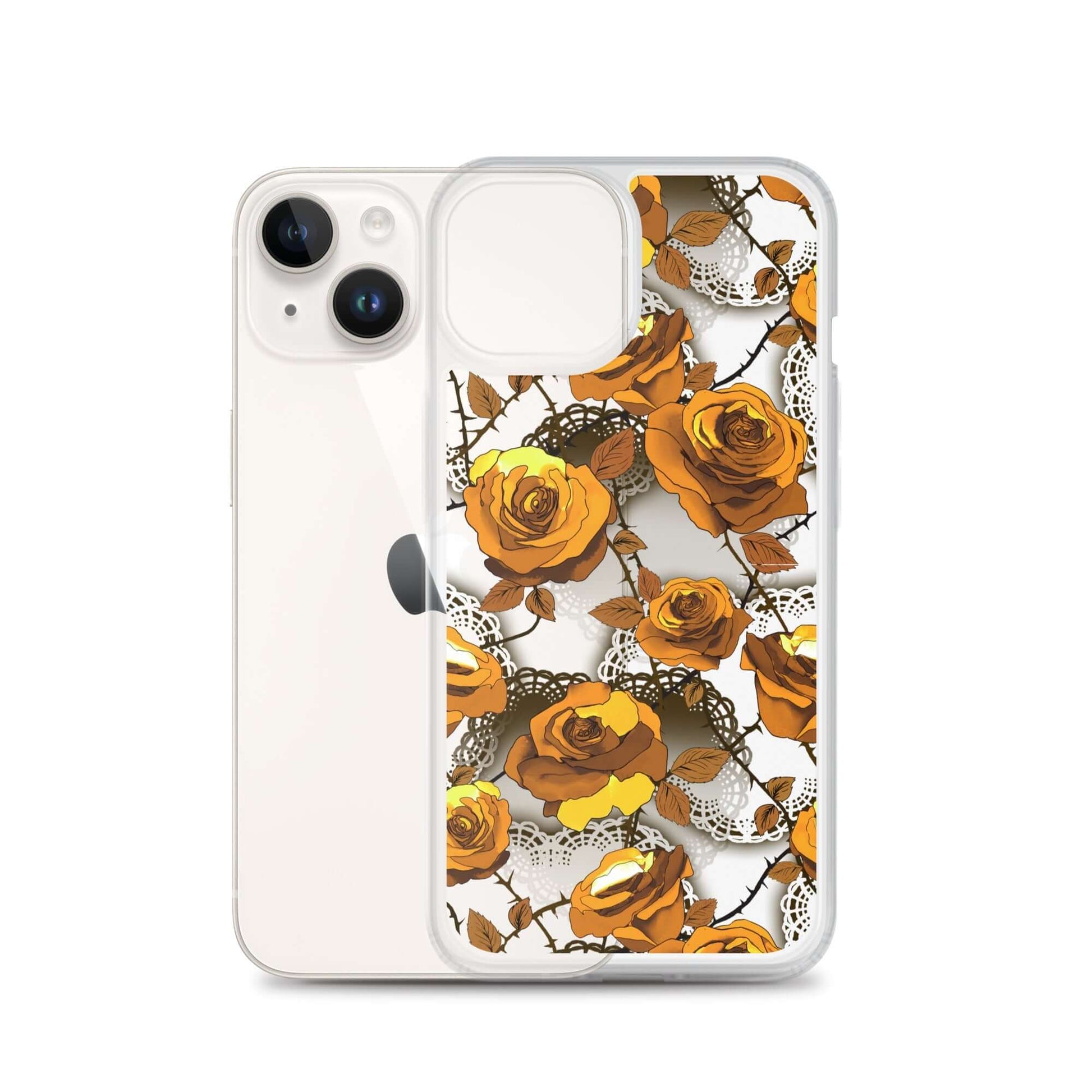 Sleek Enchanted Rose iPhone® Clear Case (Transparent) features a durable design for protection against scratches and dirt.