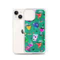 Colorful Monster Party iPhone® Clear Case featuring fun designs, offering scratch and dust protection for your device.