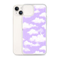 Sleek Cloudy Sky iPhone® Clear Case featuring a dreamy cloud design, offering protection from scratches and dirt.