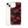 Stylish Higanbana iPhone® Clear Case showcasing vibrant floral design, offering protection from scratches and dirt.
