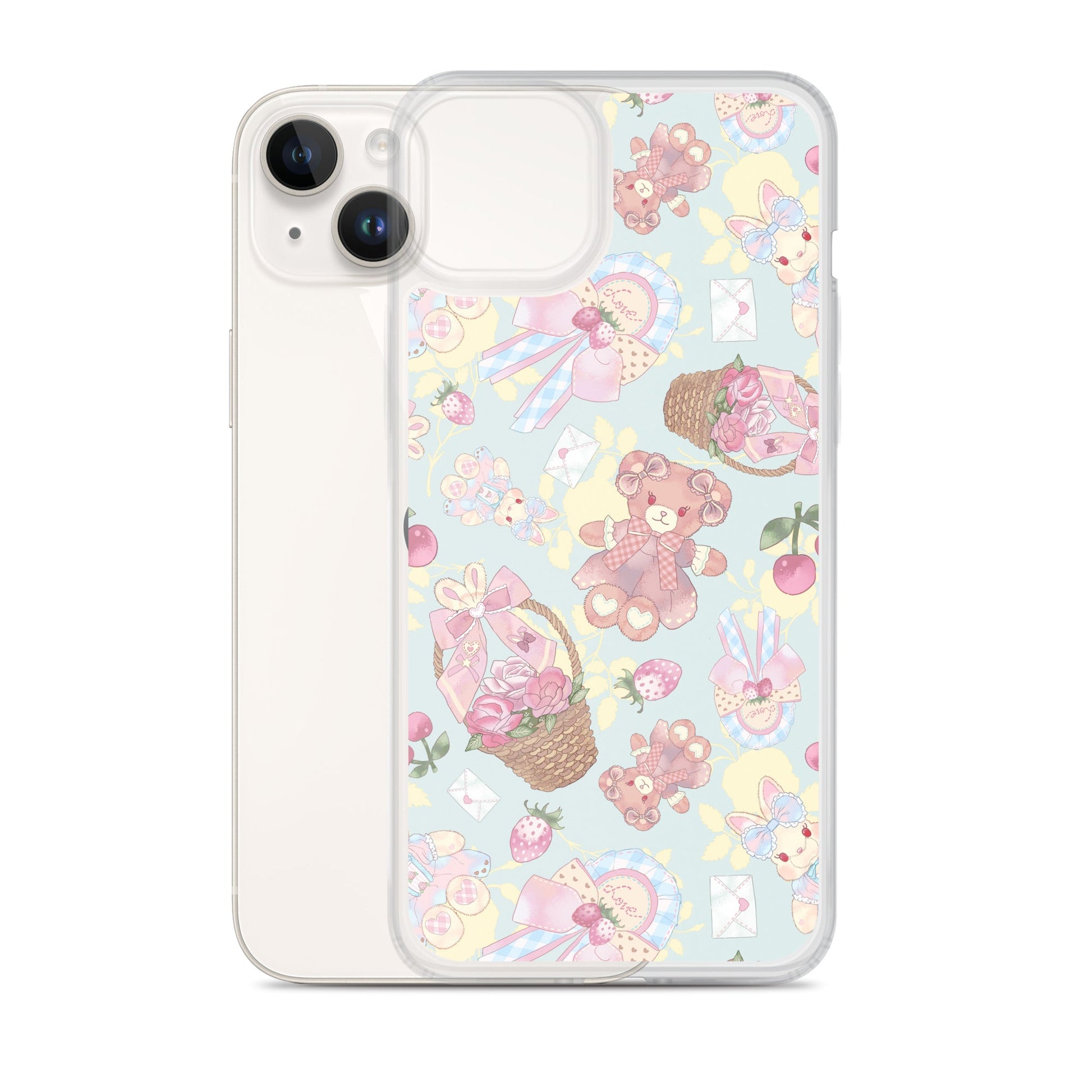 Sweet Teddy iPhone® Clear Case features a cute design, offering protection from scratches and easy access to ports.