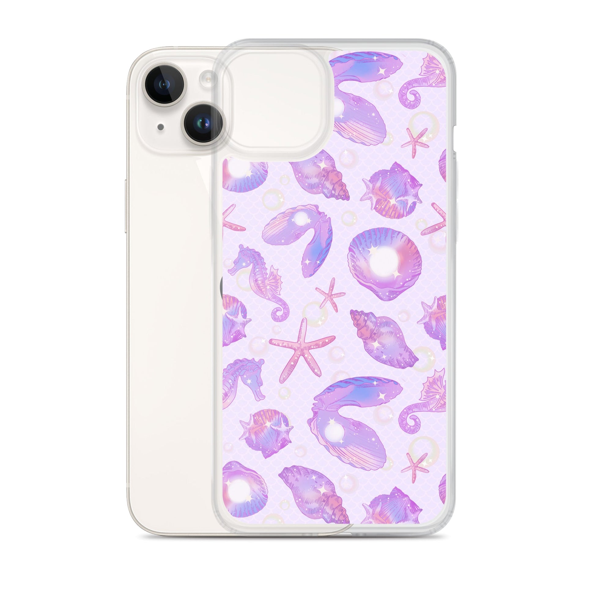 Sleek Sea Princess iPhone® Clear Case offers protection from scratches and dirt with a flexible design and vibrant marine theme.