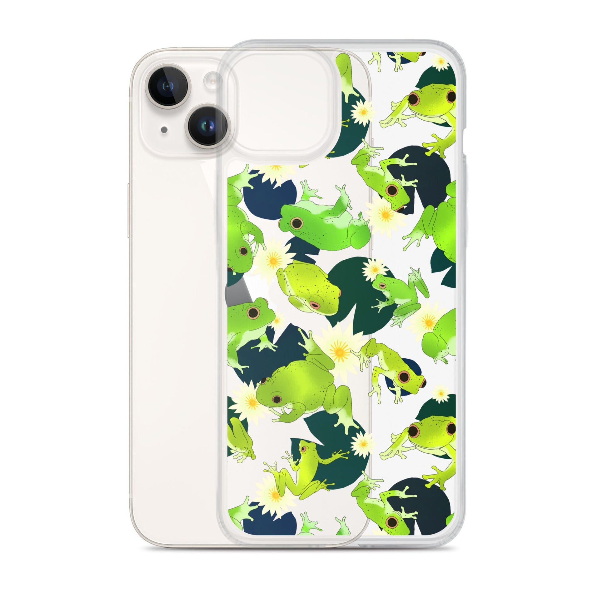 Sleek Kero-kero iPhone® Clear Case offers protection from scratches and dirt with its flexible design and vibrant frog pattern.