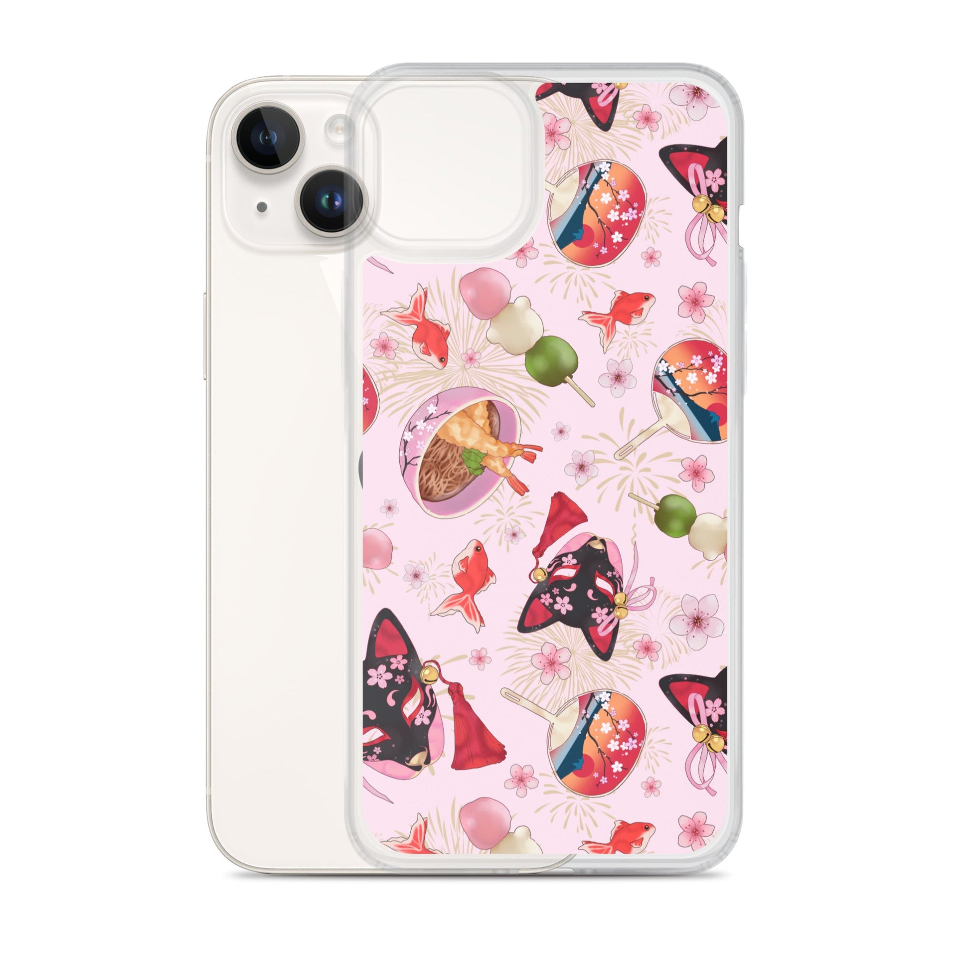 Matsuri iPhone® Clear Case showcases vibrant designs while protecting your phone from scratches and dirt.
