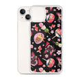 Matsuri iPhone® Clear Case featuring vibrant designs, offering protection from scratches and easy access to ports.
