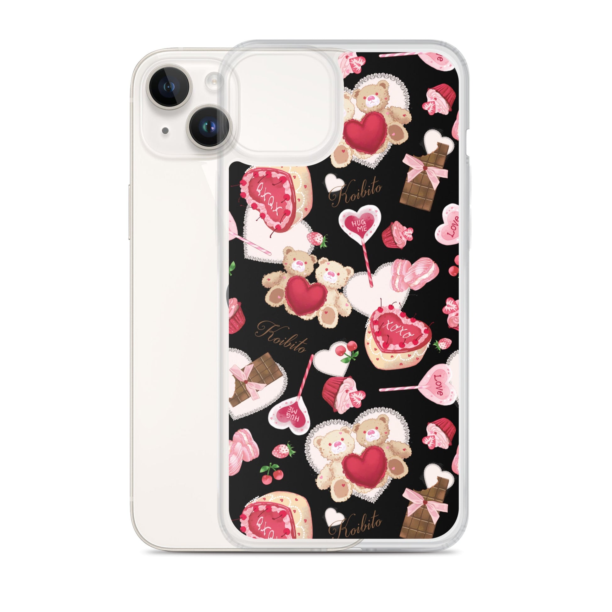 Cute Sugar Sweetheart iPhone® Clear Case featuring a fun design, ensuring protection from scratches and dirt.