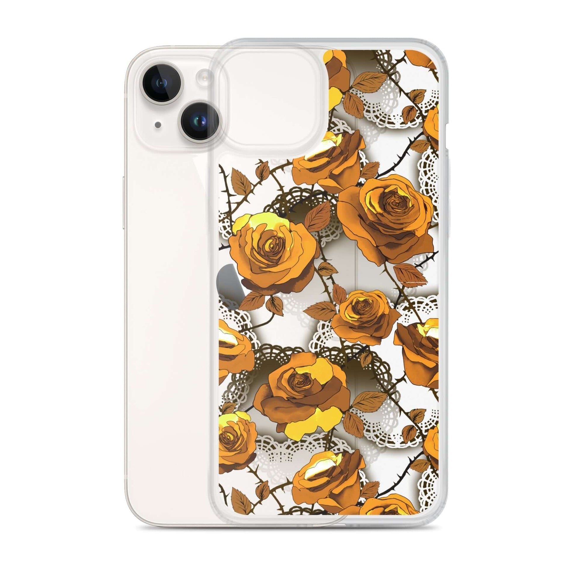 Stylish Enchanted Rose iPhone® Clear Case (Transparent) offers sleek protection against scratches and dust.