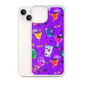 Colorful Monster Party iPhone® Clear Case features spooky designs, protecting your phone with style and flexibility.