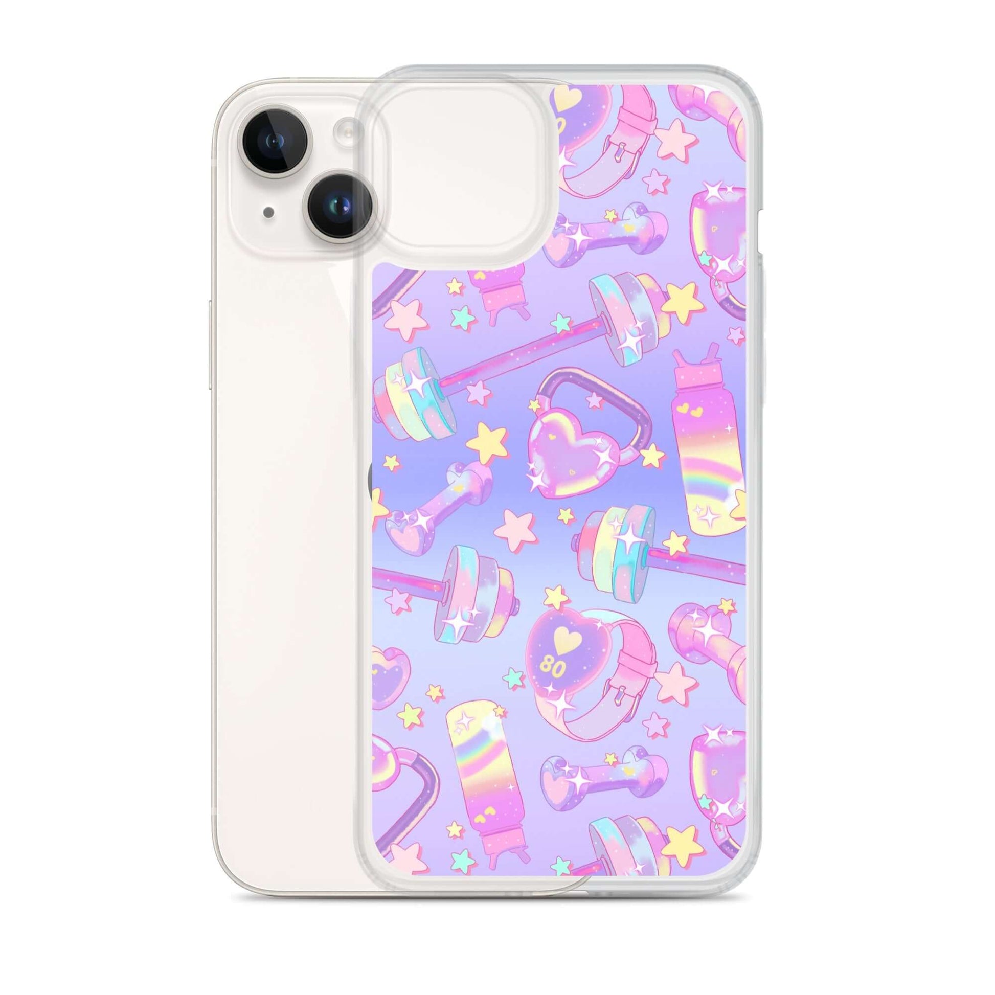 Stylish Glitter Gains iPhone® Clear Case showcases a vibrant design while offering robust protection from daily wear.