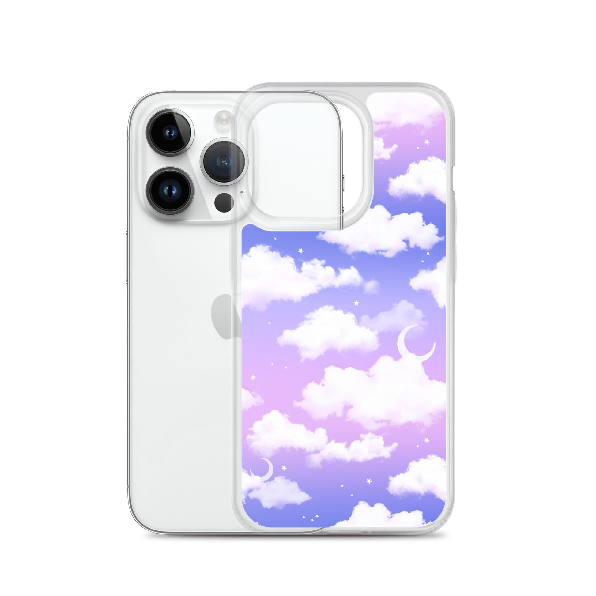 Protect your iPhone® stylishly with the Cloudy Sky iPhone® Clear Case, featuring a dreamy cloud design.