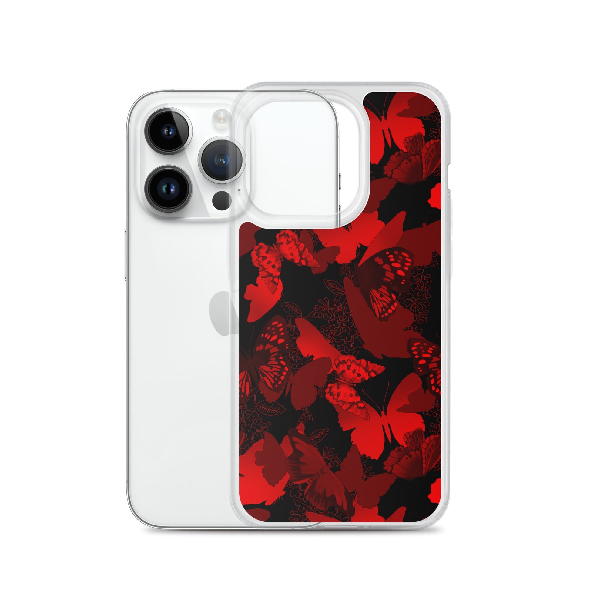 Protect your phone in style with the Butterfly iPhone® Clear Case, featuring a vibrant butterfly design.