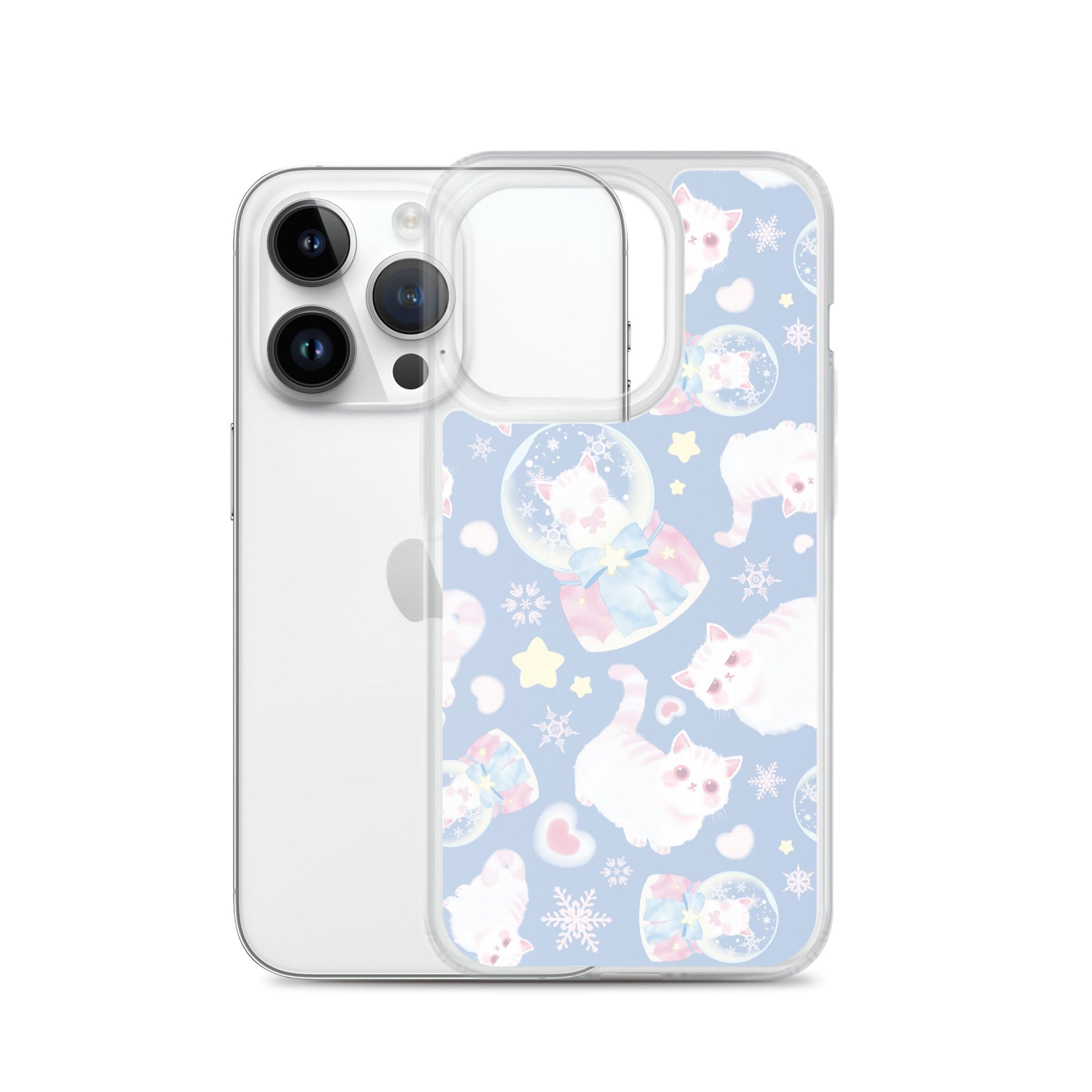 Sleek Snow Kitten iPhone® Clear Case offers ultimate protection with a cute design, perfect for style and durability.