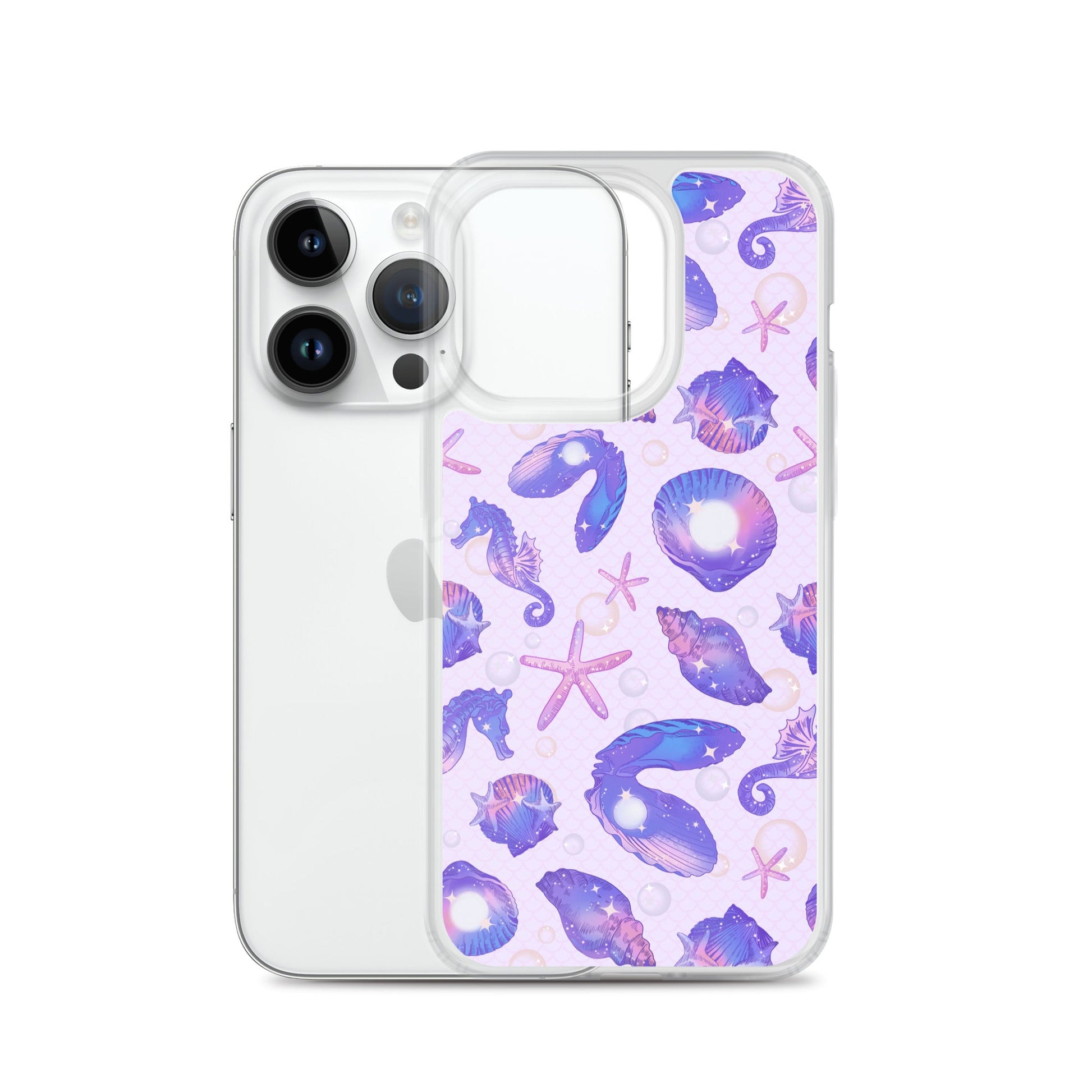 Protect your iPhone® with the stylish Sea Princess iPhone® Clear Case featuring vibrant shell designs.