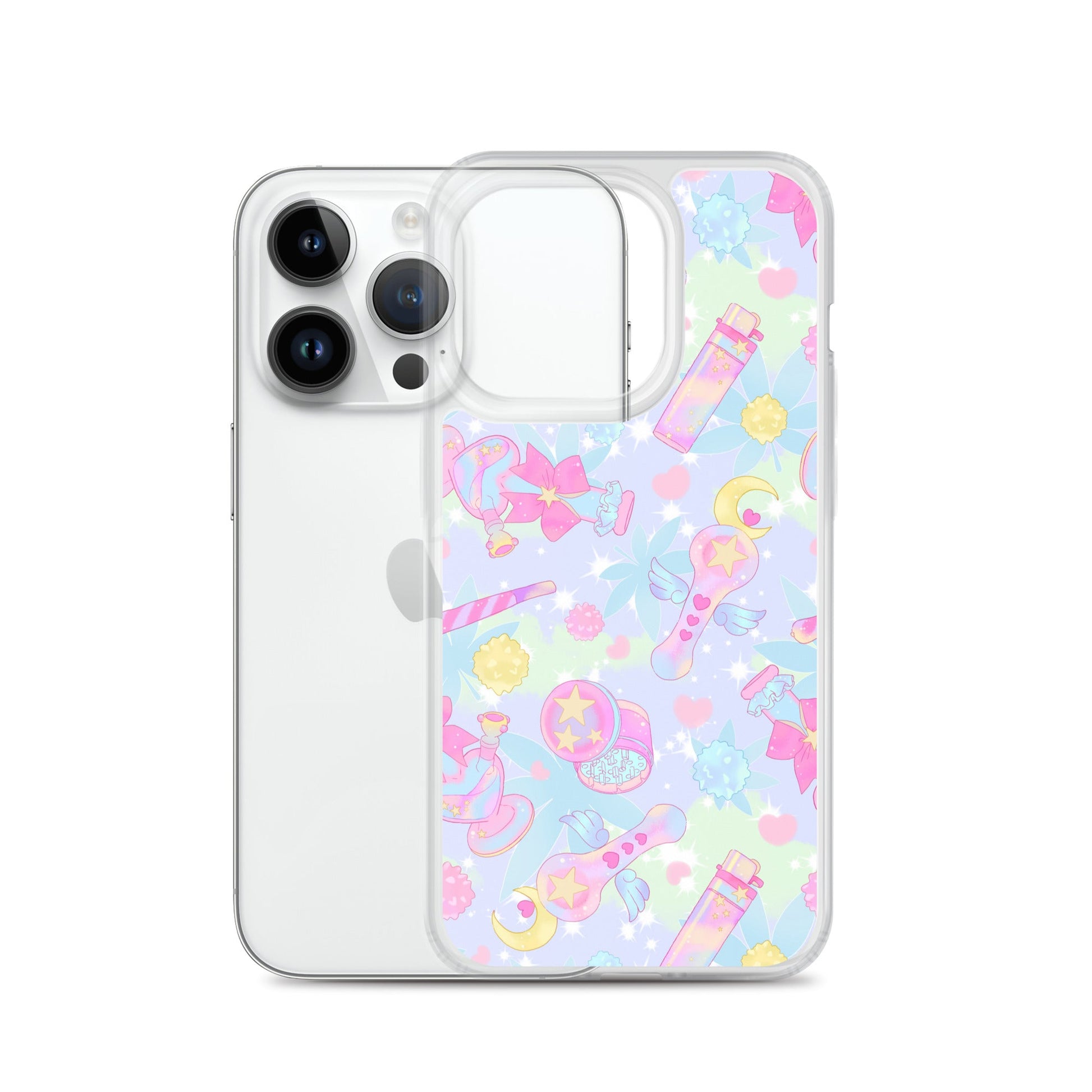 Sleek Indica Magica iPhone® Clear Case offers stylish protection from scratches and dirt, featuring flexible sides.