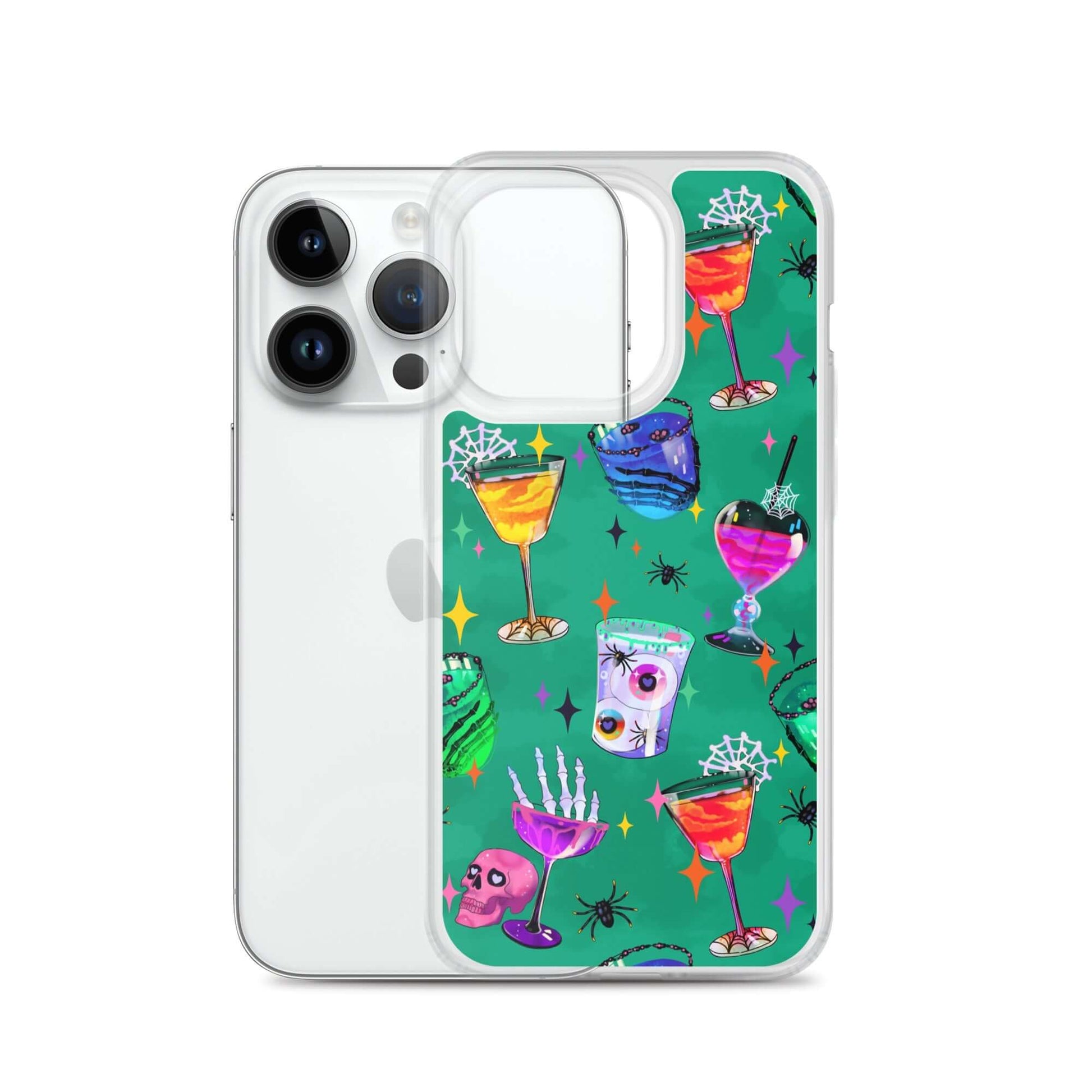 Colorful Monster Party iPhone® Clear Case features playful designs, offering protection against scratches and dust.