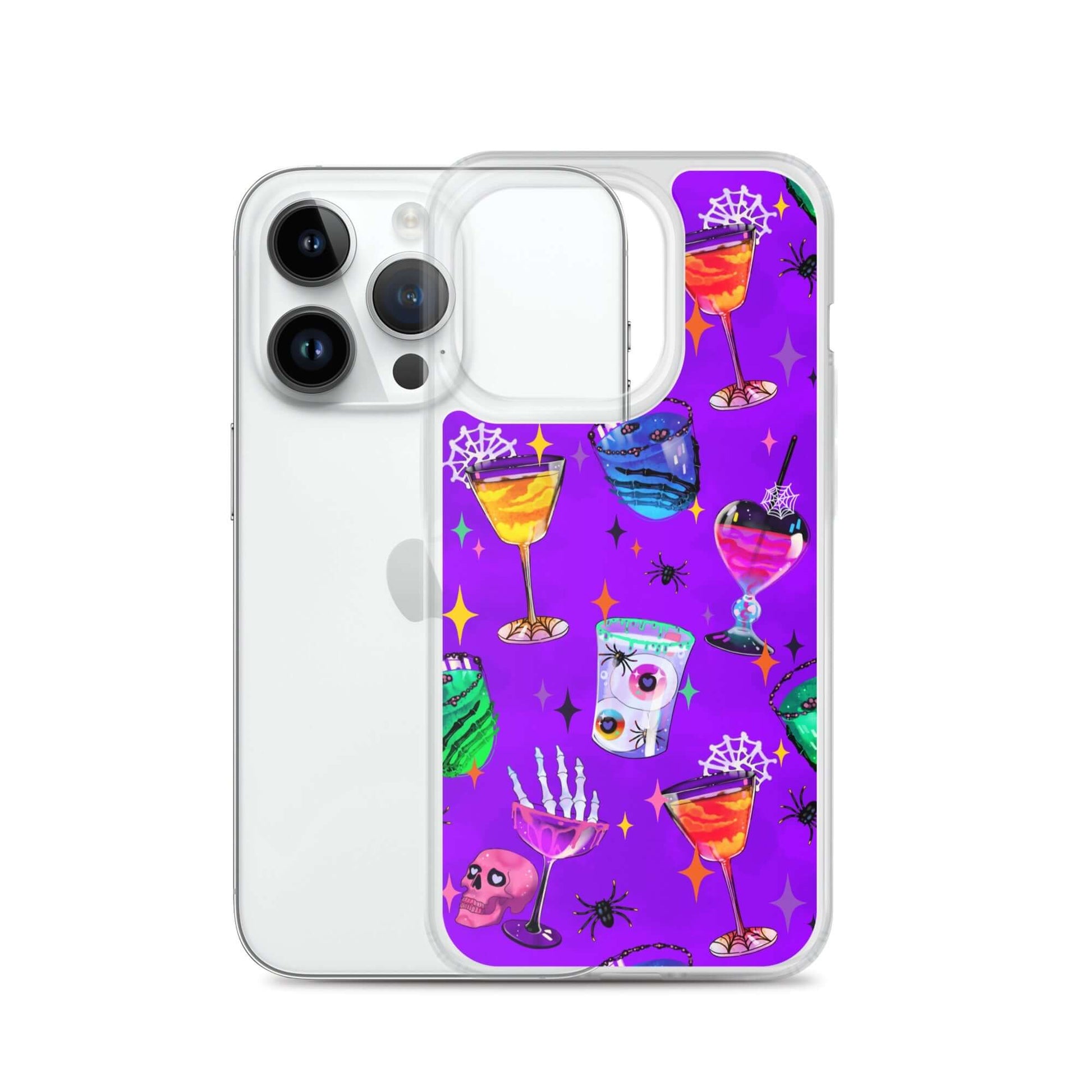Vibrant Monster Party iPhone® Clear Case featuring playful designs, protecting your phone with style and durability.
