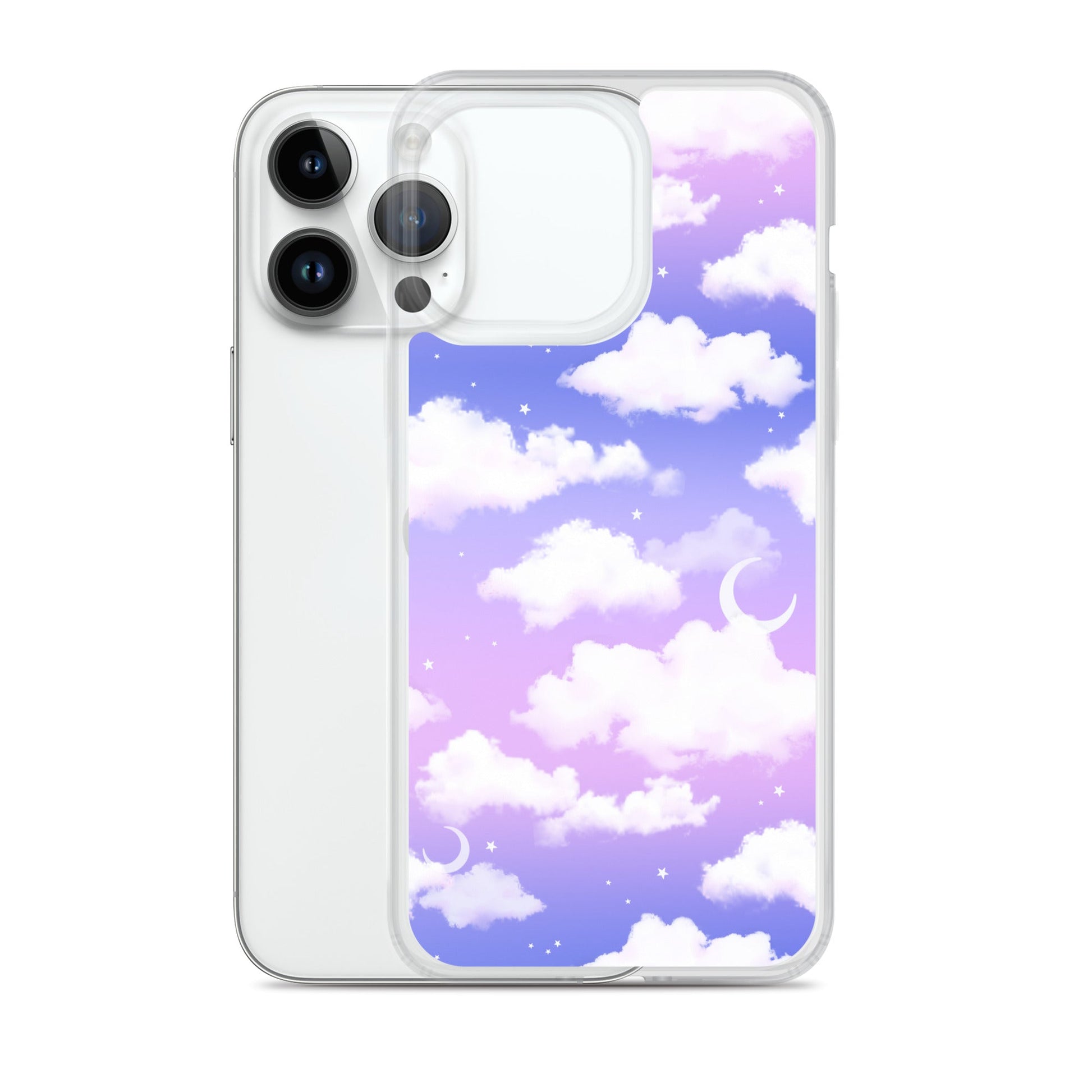 Protect your iPhone® with the Cloudy Sky iPhone® Clear Case featuring a dreamy cloud design and flexible sides.