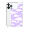 Stylish Cloudy Sky iPhone® Clear Case featuring a dreamy cloud design, perfect for protection and style.