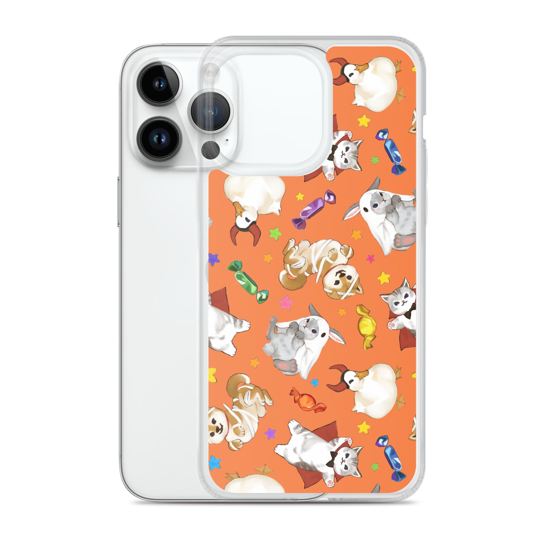 Protect your iPhone® with the Trick or Treaters iPhone® Clear Case featuring a fun design and flexible, durable materials.