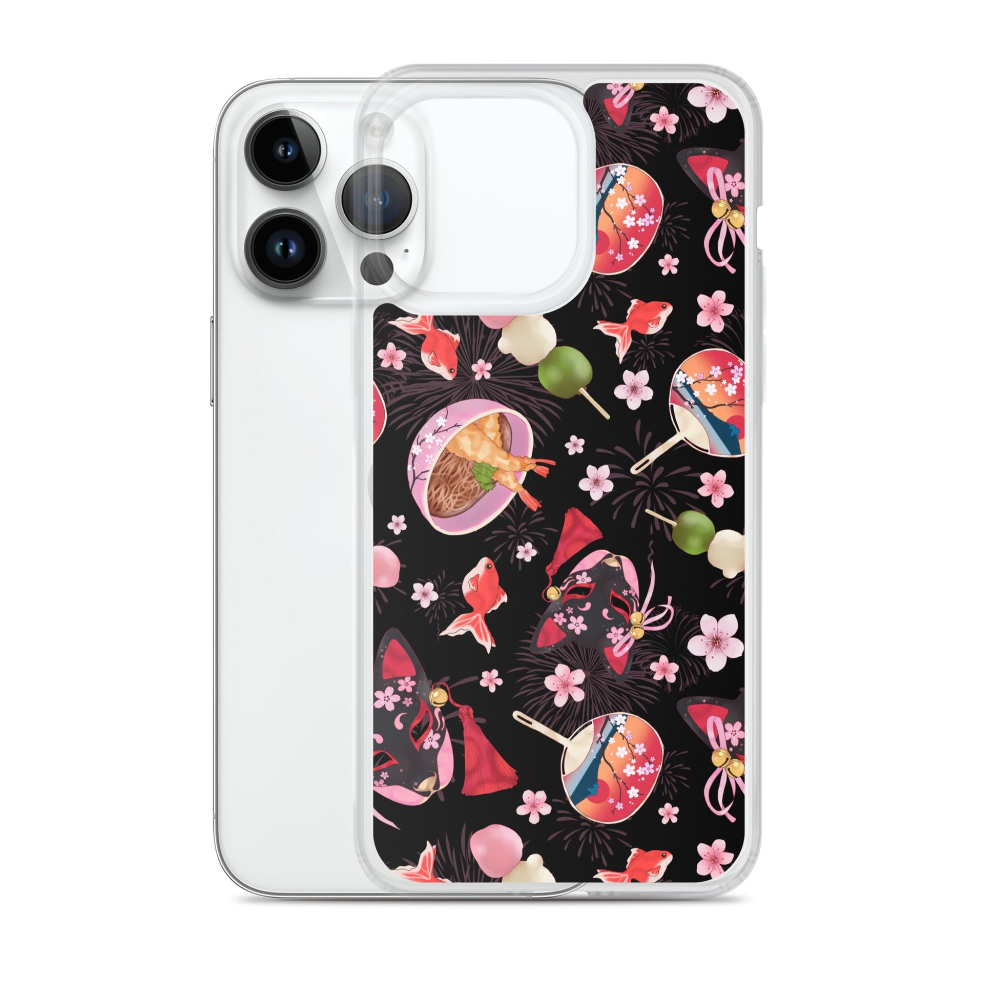 Sleek Matsuri iPhone® Clear Case features a solid back and flexible sides for easy use and excellent protection.