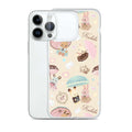 Cute Parasol Bunny iPhone® Clear Case showcasing adorable bunnies and umbrellas, perfect for protection and style.