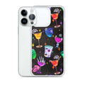 Monster Party iPhone® Clear Case featuring colorful designs protects against scratches and dust with flexible sides.