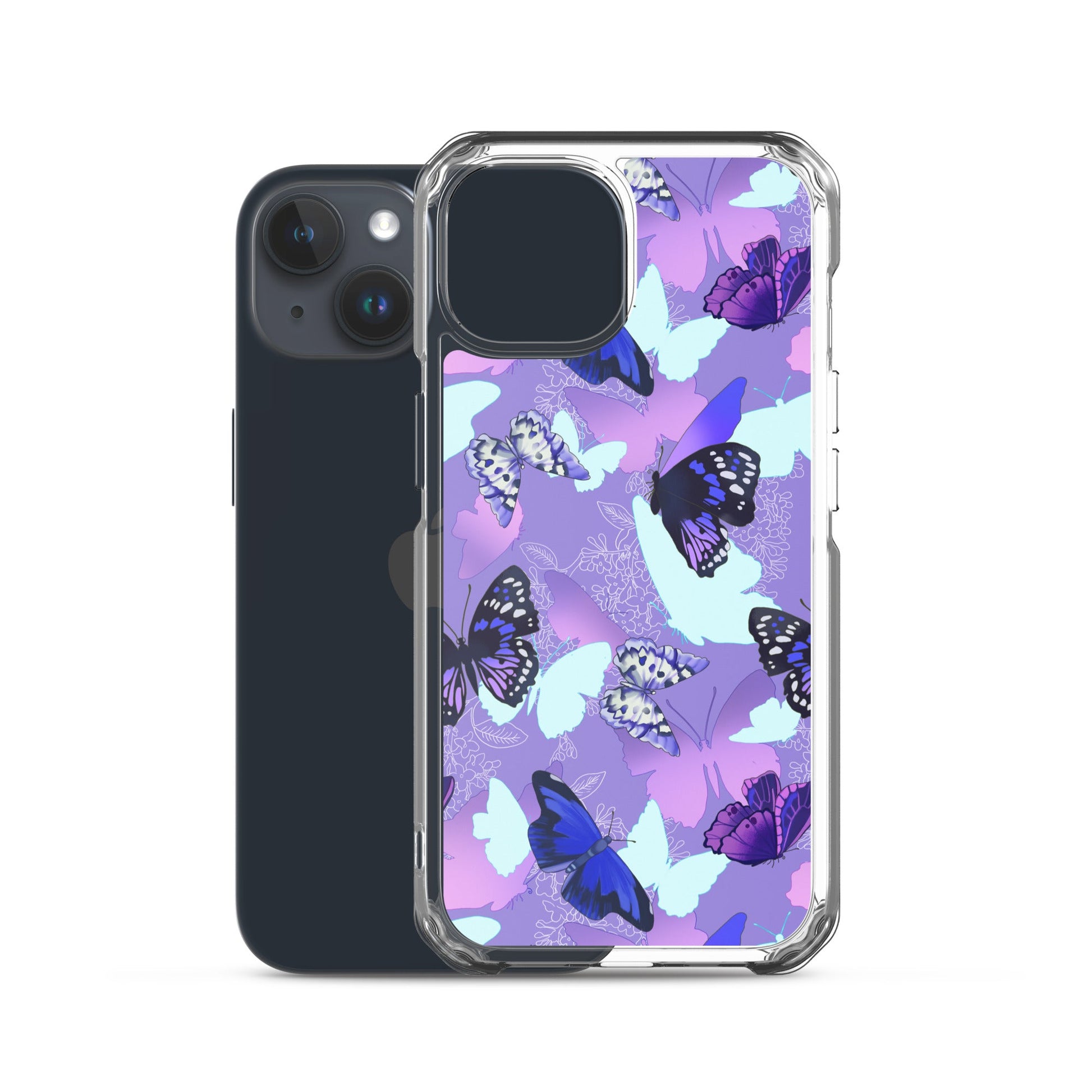 Sleek Butterfly iPhone® Clear Case offers protection from scratches and dust with a stylish butterfly design.