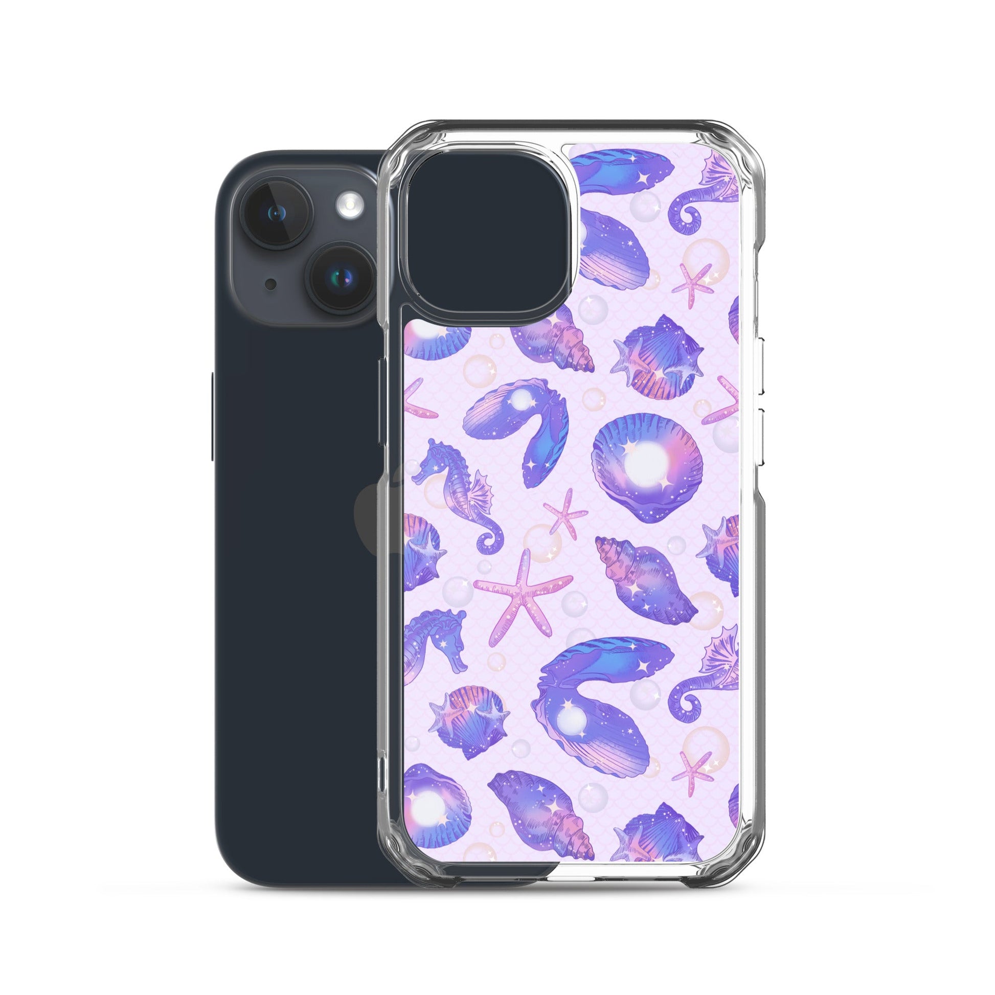 Stylish Sea Princess iPhone® Clear Case offers protection with a solid back and flexible sides, perfect for daily use.