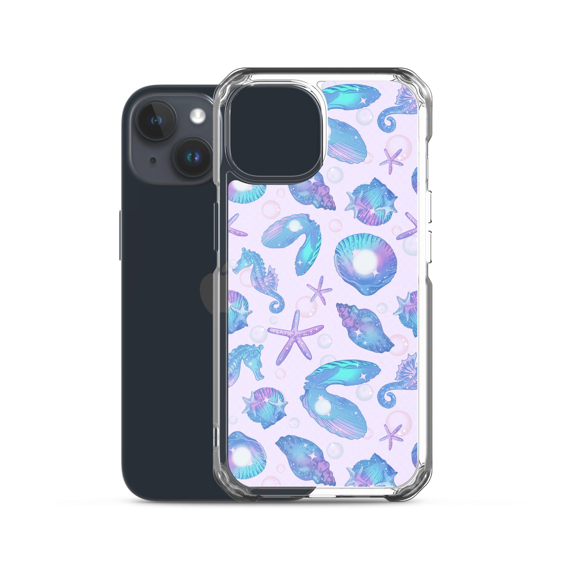 Sleek Sea Princess iPhone® Clear Case with vibrant sea-themed design, protecting against scratches and dirt.