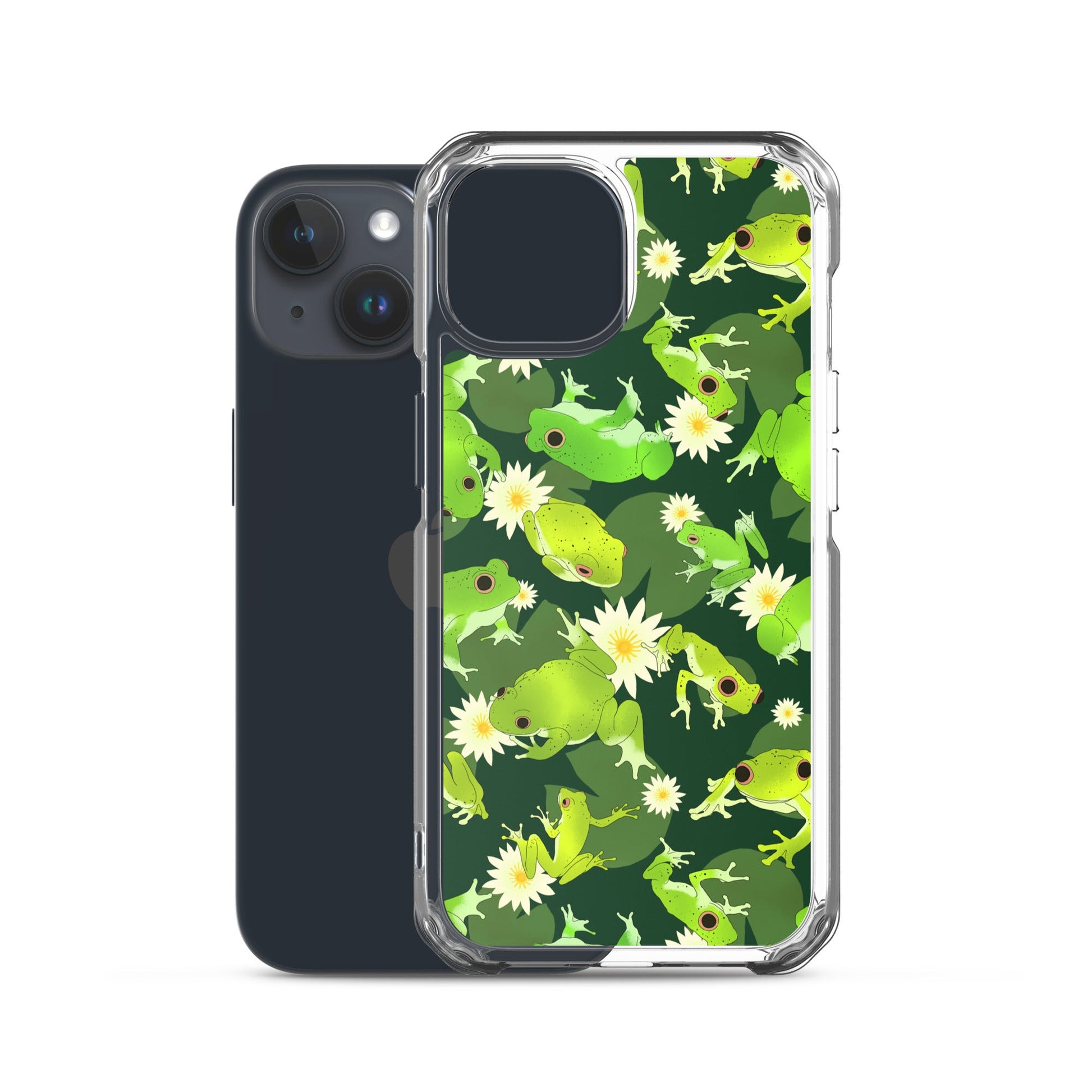 Protect your phone stylishly with the Kero-kero iPhone® Clear Case featuring vibrant frog designs and flexible sides.