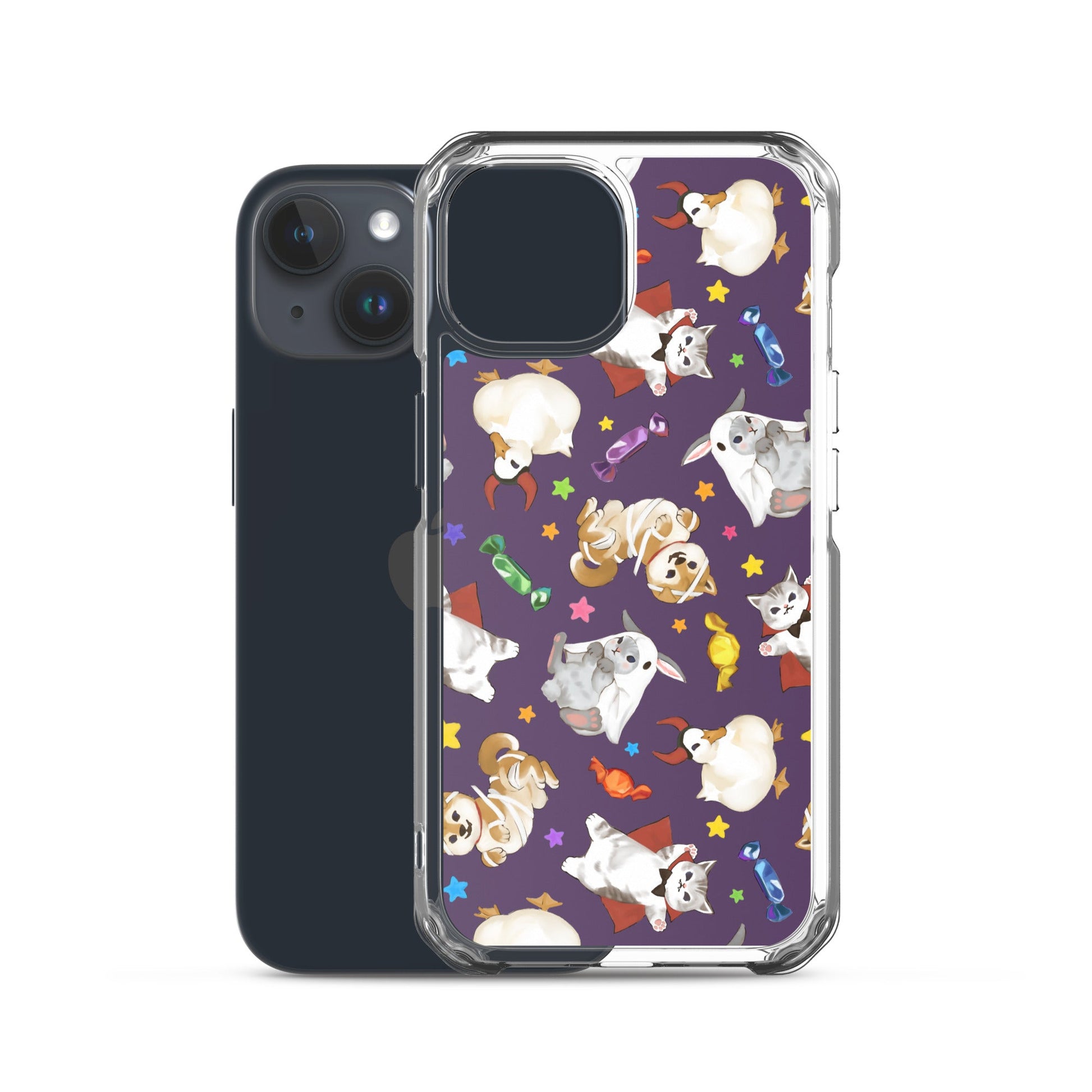 Trick or Treaters iPhone® Clear Case features adorable designs, offering sleek protection against scratches and dirt.