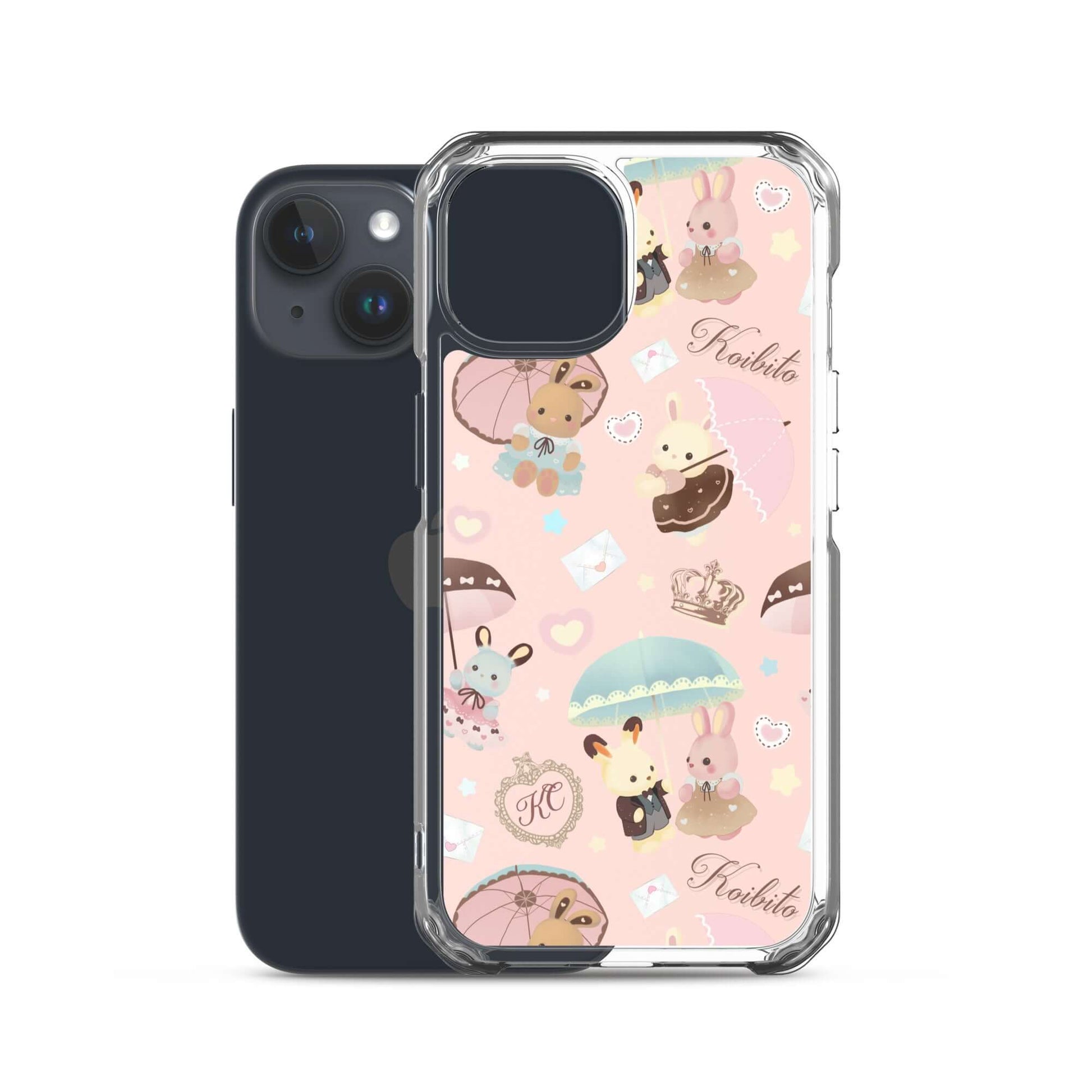 Protect your phone in style with the Parasol Bunny iPhone® Clear Case, featuring adorable bunny designs and flexible sides.